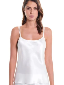 Spaghettiträger Tops|Mit Seidensatin^Luna di Seta 100% Seide Trägertop CLASSICO No. 2 von