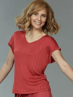 T-Shirt|Shirts Mit Seide^Kokon Zwo 100% Seide T-Shirt AJOUR fein von