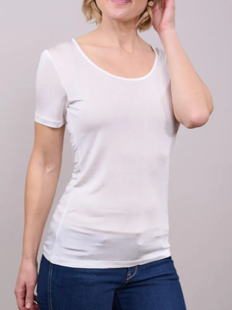 T-Shirt|Kurzarm^Kokon Zwo 100% Seide T-Shirt fein von
