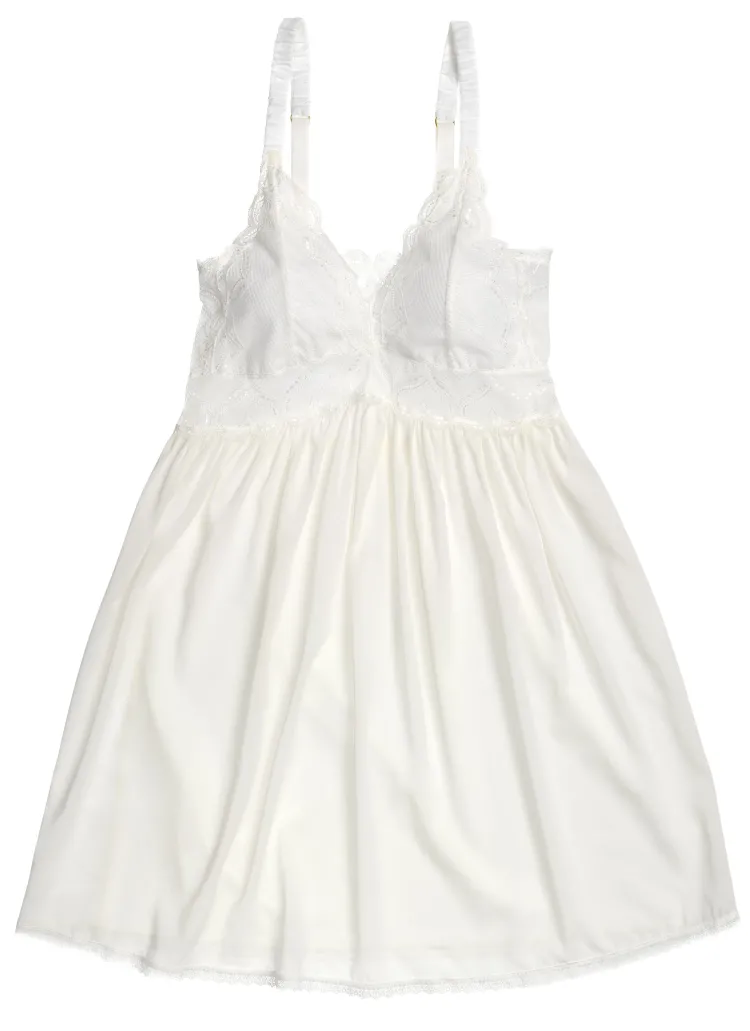 Alle Negligés|Seidennachthemd^Mimi Holliday Baby-Doll SKYLARK Seide und Spitze weiß