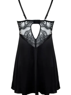 Shirt Mit Spitze^Prelude Babydoll VALSE CRYSTAL Kleid von Milano eisblau oder schwarz