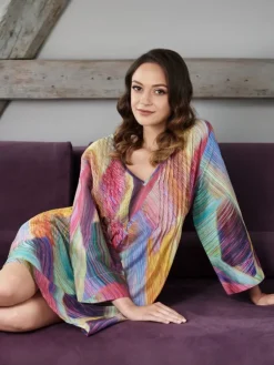 Strandkleider & Sommerkleider|Kaftan, Tunika & Pareo^Gattina Baumwolle Batist Tunika JETTE bunt von