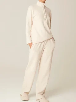 Lounge-Wear^Pluto Baumwolle Loungewear Anzug BEA von beige meliert