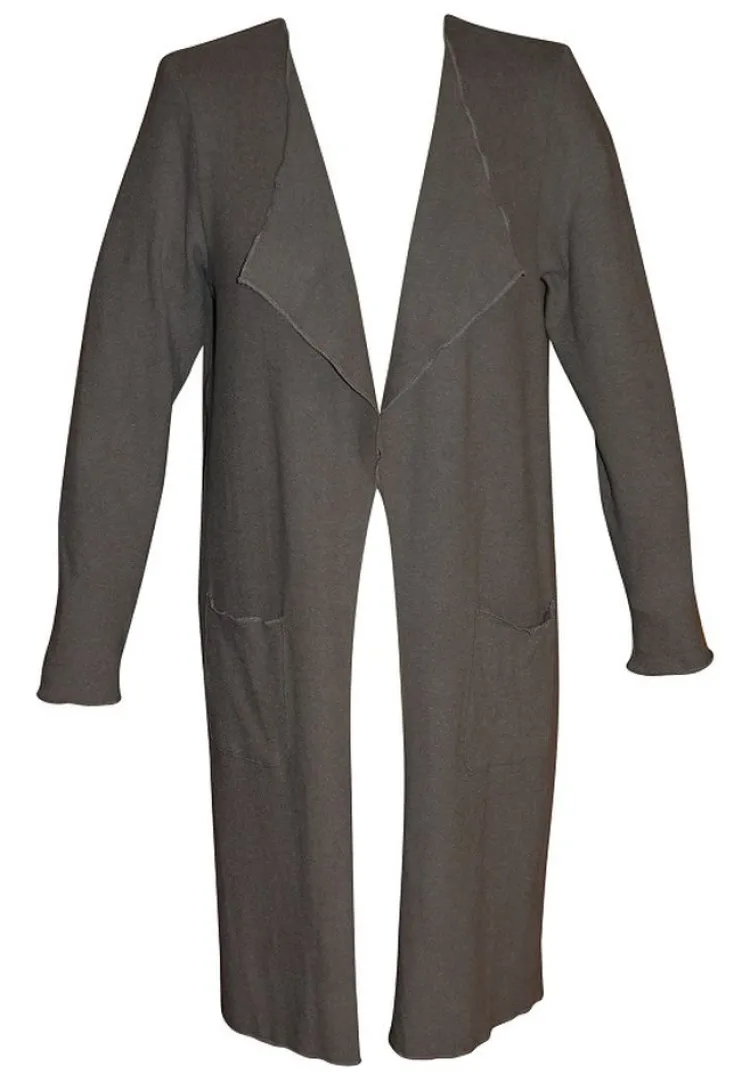 Lounge-Wear|Hausmantel (Warm)^Gattina Baumwollmix Morgenmantel CASUAL kuschelig von fango-grau oder cremeweiß