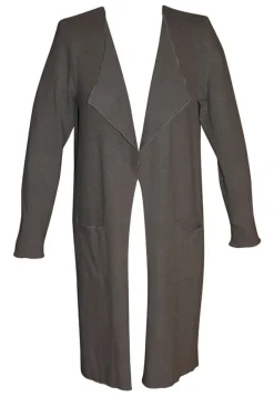 Lounge-Wear|Hausmantel (Warm)^Gattina Baumwollmix Morgenmantel CASUAL kuschelig von fango-grau oder cremeweiß