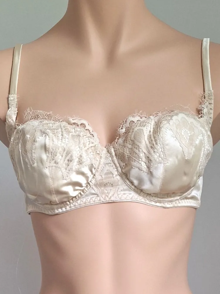 Alle Bhs^Cotton Club Bügel-BH ZEMYNA mit Seide von elfenbein-weiß oder schwarz