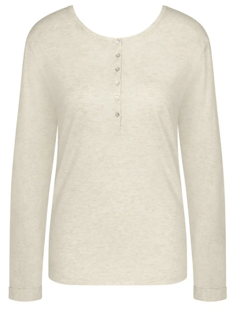 Langarm^Triumph Bio-Baumwolle Langarm Shirt LOUNGE ME COTTON von
