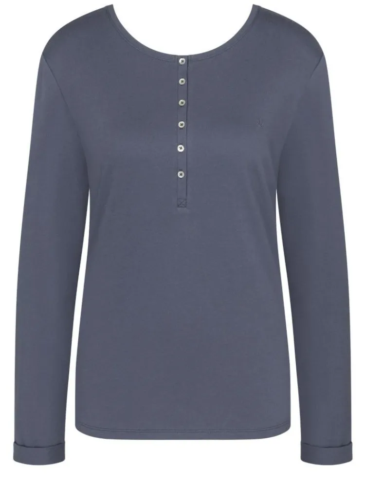 Langarm^Triumph Bio-Baumwolle Langarm Shirt LOUNGE ME COTTON