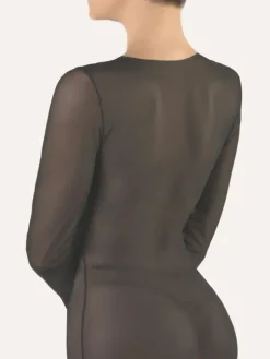 Langarm|Alle Lingerie Tops^Cotton Club Blusen Top OTTAVIA Microtüll von Rubino