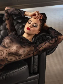 Alle Bodys^RCrescentini Body ANIMUS in von schwarz