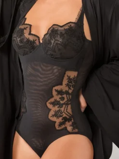 Tops Mit Spitze|Alle Bodys^Cotton Club Body Tüll GRIGNY von Oro Baroque schwarz oder champagner cremeweiß