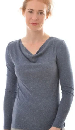 Shirts Mit Seide|Langarm^Alkena Bouretteseide WASSERFALL SHIRT