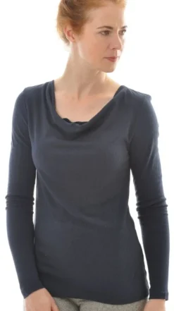 Shirts Mit Seide|Seidenpullover^Alkena Bourette-Seide WASSERFALL SHIRT von