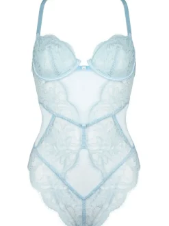 Shirt Mit Spitze|Alle Bodys^Prelude Brazilian Bügel Body VALSE CRYSTAL von Milano schwarz oder eisblau