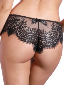 Alle Slips^Prelude Brazilian Slip BLACK SWAN Spitze von Milano rot und schwarz