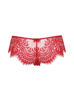 Alle Slips^Prelude Brazilian Slip BLACK SWAN mit Satin von Milano schwarz und rot