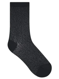 Söckchen & Kniestrümpfe^Bleuforu00eat Damen Seidensocken Jacquardmuster mit 72% Seide von Bleuforêt schwarz