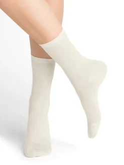 Söckchen & Kniestrümpfe^Bleuforu00eat Damen Seidensocken mit 91% Seide glatt von Bleuforêt schwarz oder naturweiss