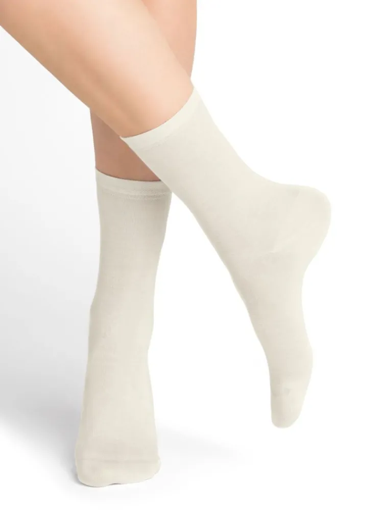 Söckchen & Kniestrümpfe^Bleuforu00eat Damen Socken mit 58% Wolle und 24% Seide von Bleuforêt
