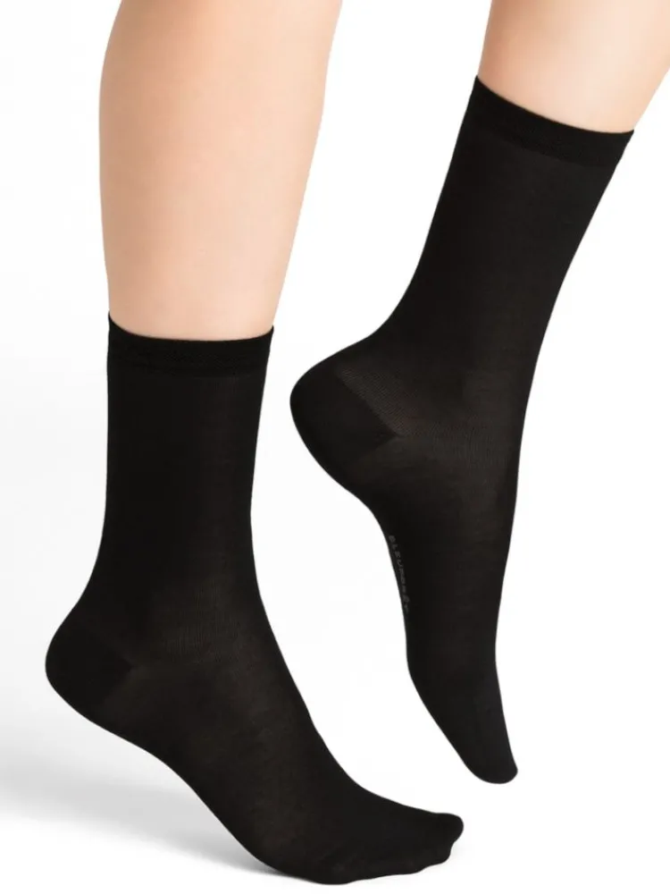 Söckchen & Kniestrümpfe^Bleuforu00eat Damen Socken mit 58% Wolle und 24% Seide von Bleuforêt