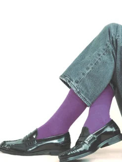 Söckchen & Kniestrümpfe^Bleuforu00eat Damen Socken mit 58% Wolle und 24% Seide von Bleuforêt