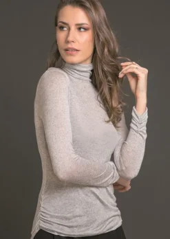 Mit Rollkragen|Langarm^Artimaglia Feines Voile ROLLKRAGEN SHIRT mit Kaschmir von