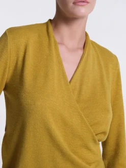 Lounge-Wear|Feine Pyjamas^Verdiani Feinstrick Hausanzug LOUNGE No. 4 senfgelb Viscosemix von senf gelb