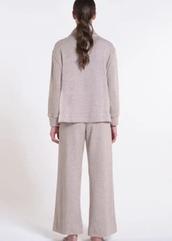 Lounge-Wear|Feine Pyjamas^Verdiani Feinstrick Hausanzug LOUNGE No. 5 beige Viscosemix von beige meliert