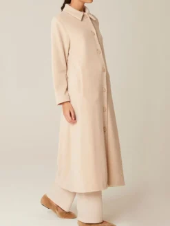 Lounge-Wear|Exquisite Morgenmäntel^Pluto Fleece Loungewear-Mantel ROBIN L von beige