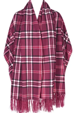 Tücher|Lounge-Wear^Triumph Fleece Tuch BLANKET PONCHO kuschelig von himbeere-pink oder grau-rosa