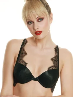 Alle Bhs^Prelude Gel Push-Up BH Crystal mit Spitze von Milano schwarz oder elfenbein weiß