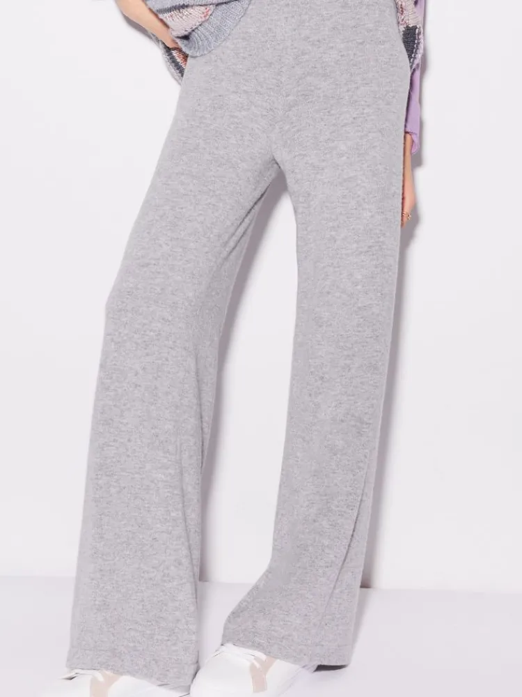 Lounge-Wear^Chiara Fiorini Gestrickte Lounge-Hose weit von mit Wolle und Kaschmir