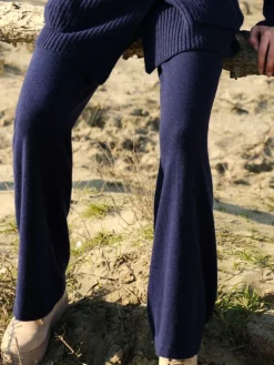 Lounge-Wear^Chiara Fiorini Gestrickte Lounge-Hose weit von mit Wolle und Kaschmir