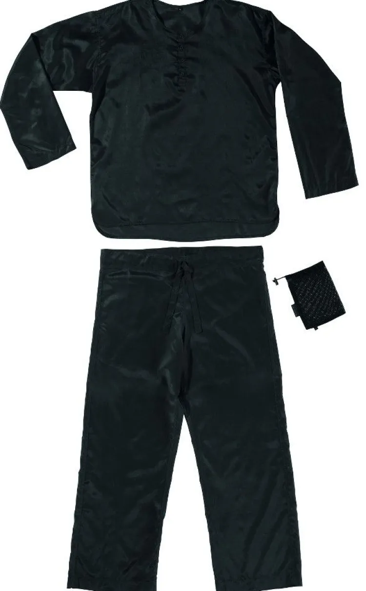 Seidenschlafanzüge^Traveleru00b4s Tree Herren REISE-SCHLAFANZUG lang Seide-Baumwolle Traveler´s Tree® pirate black (schwarz)