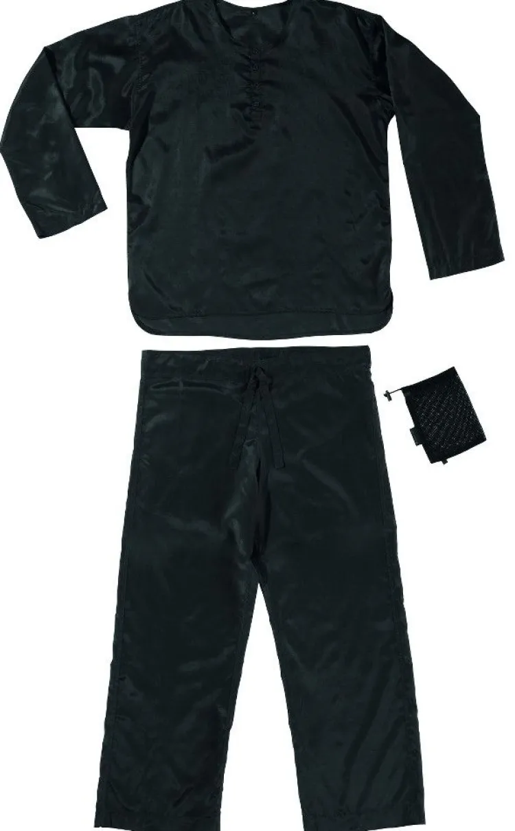 Seidenschlafanzüge^Traveleru00b4s Tree Herren REISE-SCHLAFANZUG lang Seide-Baumwolle Traveler´s Tree® pirate black (schwarz)