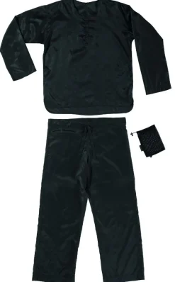 Seidenschlafanzüge^Traveleru00b4s Tree Herren REISE-SCHLAFANZUG lang Seide-Baumwolle Traveler´s Tree® pirate black (schwarz)