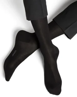Socken^Bleuforu00eat Herren Seidensocken glatt mit 91% Seide von Bleuforêt