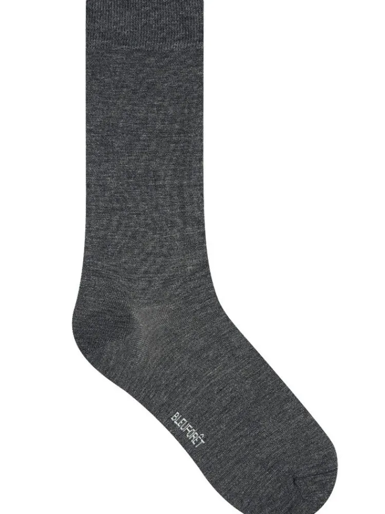 Socken^Bleuforu00eat Herren Seidensocken glatt mit 91% Seide von Bleuforêt
