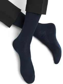 Socken^Bleuforu00eat Herren Socken mit Merinowolle gerippt uni von Bleuforet