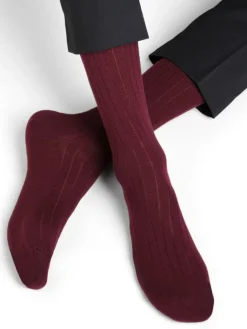 Socken^Bleuforu00eat Herren Socken uni breite Rippe mit Merino von Bleuforêt