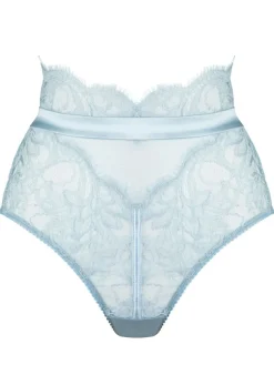 Alle Slips|Alle Unterteile^Prelude High Waist Brazilian Slip VALSE mit Spitze von Milano eisblau und schwarz