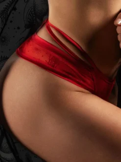 Alle Strings|Alle Slips^RCrescentini Hoher String-Tanga COLOR mit Glitzer von