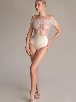 Alle Bodys|Alle Strings^Prelude Kurzarm Stringbody gold-creme von Milano goldcreme (champagne)