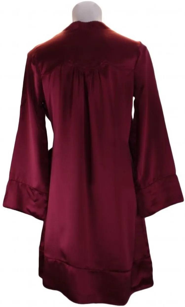 Morgenmantel Kurz|Morgenmantel Mit Seide^Shell Belle Couture Kurze Seidenrobe SHELL WRAP ROBE von