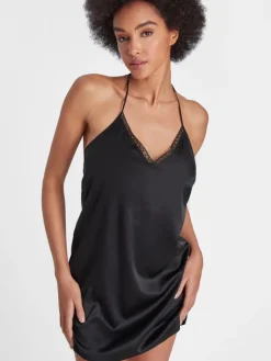Seidennachthemd|Alle Negligés^Aubade Kurzes Negligé SILK DESIRE von schwarz