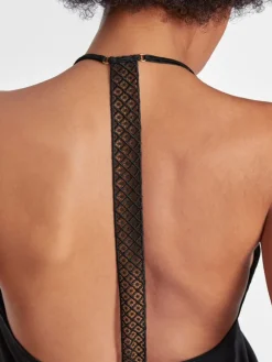 Seidennachthemd|Alle Negligés^Aubade Kurzes Negligé SILK DESIRE von schwarz