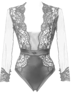 Shirt Mit Spitze|Langarm^Prelude Langarm Body Spitze MARLENE Milano