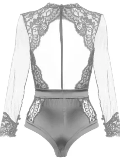 Shirt Mit Spitze|Langarm^Prelude Langarm Body Spitze MARLENE Milano