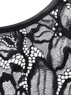Shirt Mit Spitze|Langarm^Cadolle Langarm Minitop CARMEN Spitze von schwarz