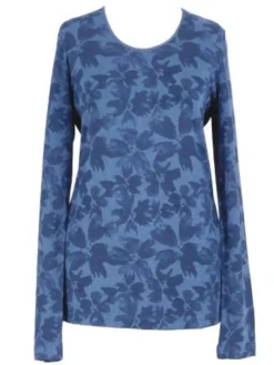 Langarm|Mit Jersey & Wirkseide^Kokon Zwo Langarm Shirt CINDA No. 2 bedruckt oder uni mit Leinen